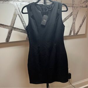 NWT Very J MEDIUM Black Sheath Dress Office turned Cocktail